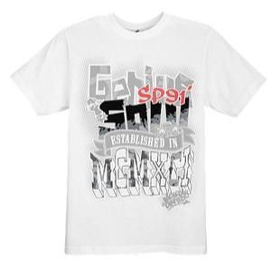 Southpole Flock and Screen Print S/S T Shirt   Mens   Casual   Clothing   White