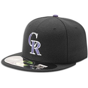 New Era MLB 59Fifty Authentic Cap   Mens   Baseball   Accessories   Colorado Rockies   Black