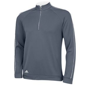 adidas 3 Stripes Piped Golf 1/4 Zip   Mens   Golf   Clothing   Lead/White