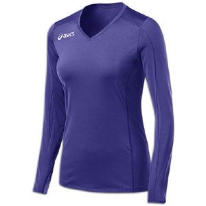 ASICS� Roll Shot Long Sleeve Jersey   Womens   Volleyball   Clothing   Purple
