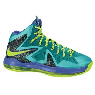 Nike LeBron X P.S.   Mens   Basketball   Shoes   Sport Turq/Volt/Violet Force