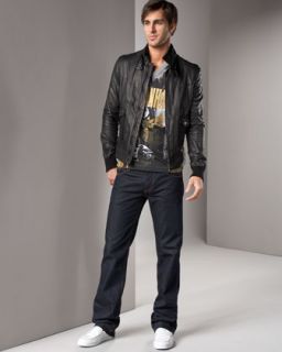 D&G Leather Motorcycle Jacket & Power Fit Jeans