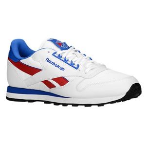 Reebok Classic Leather RE   Mens   Running   Shoes   White/Vital Blue/Stadium Red/Black