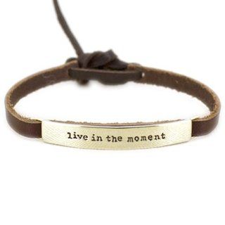 Live In The Moment Mixed Metal & Leather Bracelet Mima & Oly by Far Fetched Jewelry