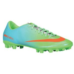 Nike Mercurial Veloce AG   Mens   Soccer   Shoes   Neo Lime/Metallic Silver/Polarized Blue