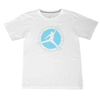 Jordan Flight Club T Shirt   Boys Grade School   Basketball   Clothing   White/Gamma Blue