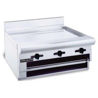 American Range ARGB 24 Raised Griddle Broiler Combo Countertop Gas 24 Wide 20 000 BTU Every 12 3/4 Thick Plate Manual Controls Kitchen & Dining
