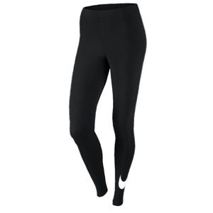 Nike Leg A See Swoosh Legging   Womens   Casual   Clothing   Black/White