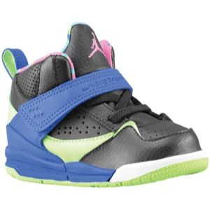 Jordan Flight 45 High   Boys Toddler   Basketball   Shoes   Black/Game Royal/Flash Lime/Club Pink