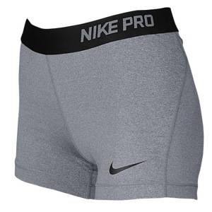Nike Pro 3 Compression Shorts   Womens   Training   Clothing   Carbon Heather/Black