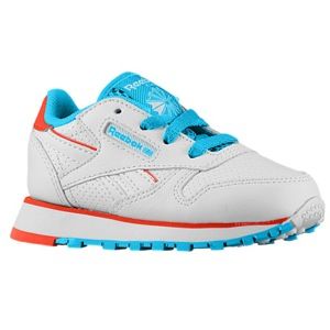 Reebok Classic Leather   Boys Toddler   Running   Shoes   White/Blue Bomb/China Red