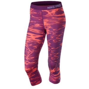 Nike Pro Capris   Womens   Training   Clothing   Bright Grape/Laser Crimson/Urban Lilac