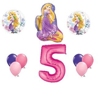 Rapunzel Tangled #5 5th Fifth Happy Birthday Balloon Party Set Disney Princess 