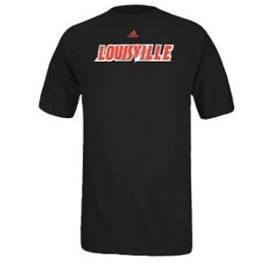 adidas College Impact Camo Wordmark T Shirt   Mens   Basketball   Clothing   Louisville Cardinals   Black