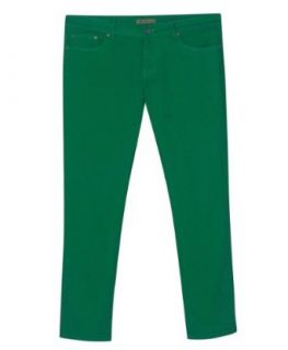Plus Size Five Pocket Green Colored Jeans   Size 24 Color Green