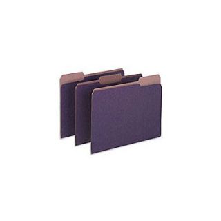 Pendaflex Earthwise 100% Recycled Colored File Folders, Letter, 3 Tab, Violet, 100/Box