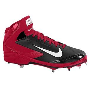Nike Air Huarache Pro Mid Metal   Mens   Baseball   Shoes   Black/White/Varsity Red
