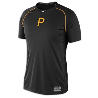 Nike MLB Pro Combat Dri Fit S/S Top   Mens   Baseball   Clothing   Pittsburgh Pirates   Black