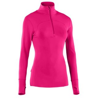 Under Armour Qualifier Coldgear Knit 1/4 Zip Top   Womens   Running   Clothing   Pinkadelic