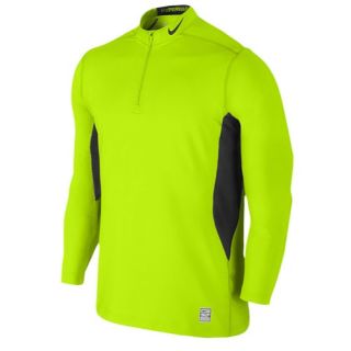 Nike Pro Combat Hyperwarm DF Max Fttd 1/4 Zip   Mens   Training   Clothing   Volt/Black
