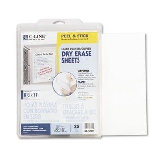 CLI57911   Peel and Stick Dry Erase Sheets  Dry Erase Boards 