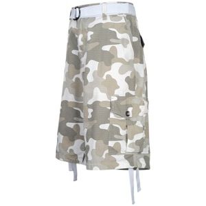 Southpole Belted Camo Print Cargo Shorts   Mens   Casual   Clothing   White