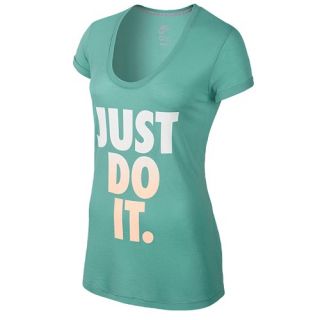 Nike Oversized JDI T Shirt   Womens   Casual   Clothing   Diffused Jade