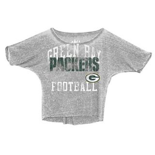 Touch NFL Cropped Dolman Sleeve T Shirt   Womens   Football   Clothing   Green Bay Packers   Heather Grey