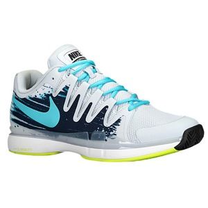 Nike Zoom Vapor 9.5 Tour   Mens   Tennis   Shoes   Lt Base Grey/Midnight Navy/White/Polarized Blue