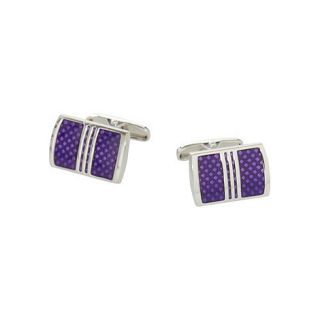 Jeff Banks Designer purple rectangle cufflinks