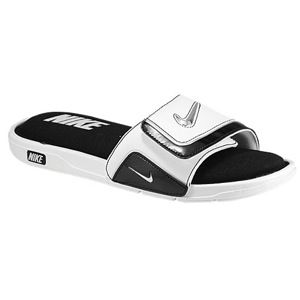 Nike Comfort Slide 2   Mens   Casual   Shoes   White/Black/Metallic Silver