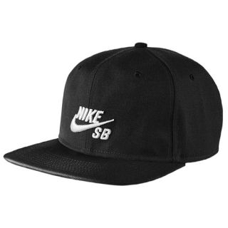 Nike SB Icon Snapback Cap   Mens   Casual   Accessories   Black/White