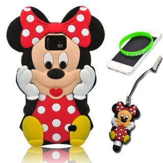 I need 3d Cartoon Mouse Soft Silicone Case Cover with 3d Anti plus Minnie Pen for Samsung Galaxy S2 I9100 (Not for Sprint & T mobile)  RED Cell Phones & Accessories