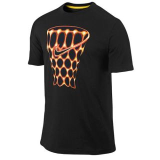 Nike Glow Net T Shirt   Mens   Basketball   Clothing   Black/Tour Yellow