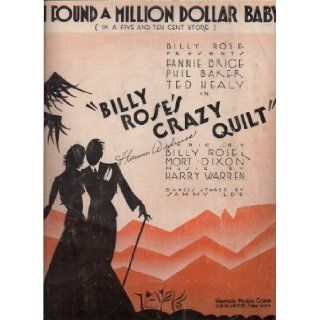 I Found a Million Dollar Baby Billy Rose, Mort Dixon, Harry Warren Books