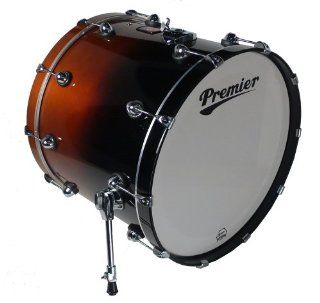 Premier Drums Genista Series 43282DWFD 1 Piece Birch 22x18 Inches Bass Drum, Drum Set (Dark Walnut Fade Lacquer) Musical Instruments