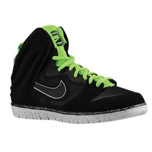 Nike Dunk Free   Mens   Basketball   Shoes   Black/Black/Reflective Silver/Flash Lime