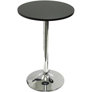 Winsome Spectrum 29 1/2 x 19.7 x 19.7 MDF Round Bistro/Tea Table With Metal Leg, Black