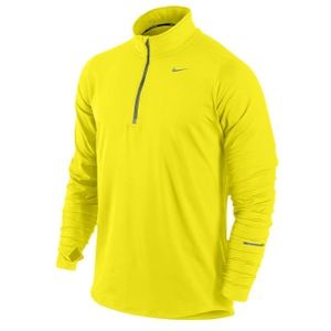 Nike Dri FIT Element 1/2 Zip Top   Mens   Running   Clothing   Sonic Yellow/Mercury Grey