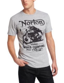 Fifth Sun Men's Norton Cycles Norton T Shirt, Athletic Heather, Small Clothing