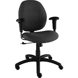 Global Graham Series Olefin Pneumatic Ergo Tilter Low Back Swivel/Tilt Chair, Black