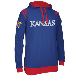 adidas College 3 Stripe Pullover Hoodie   Mens   Basketball   Clothing   Kansas Jayhawks   Royal