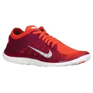 Nike Free 4.0 Flyknit   Womens   Running   Shoes   Bright Crimson/Raspberry Red/Laser Orange/White