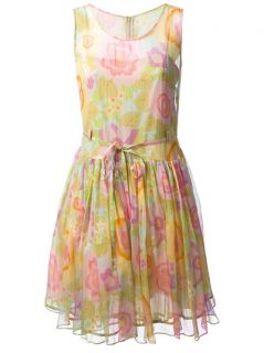 Red Valentino Floral Print Flared Dress   Luisa Boutique