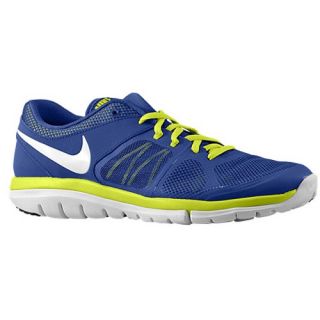 Nike Flex Run 2014   Mens   Running   Shoes   Deep Royal Blue/Venom Green/White
