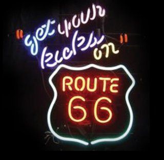 Get Your Kicks On Route 66 Neon Sign Automotive