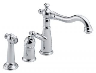 Delta Victorian 155 DST Single Handle Kitchen Faucet with Side Spray   Kitchen Faucets