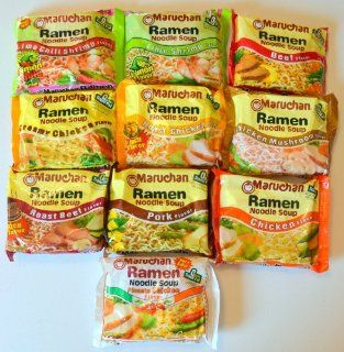 Ramen Noodle Variety Pack 10 Pack  This Specific 10 Pack Includes the Following Flavors Roast Chicken, Lime Shrimp, Picante Chicken, Pork, Roast Beef, Creamy Chicken, Beef, Chicken Mushroom, Chicken, Lime Chili Shrimp  Grocery & Gourmet Food