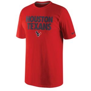 Nike NFL Foundation T Shirt   Mens   Football   Clothing   Houston Texans   Gym Red