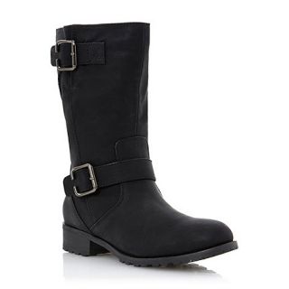 Roberto Vianni Black penney cleated sole biker boots